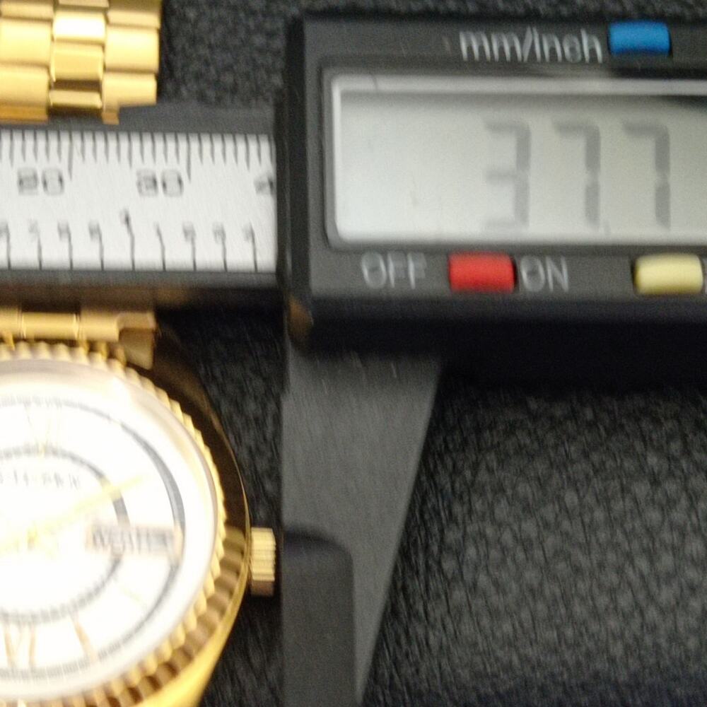 Vintage 1983 Citizen Automatic Mens Gold Watch W/daydate & White accents - Picture 7 of 8